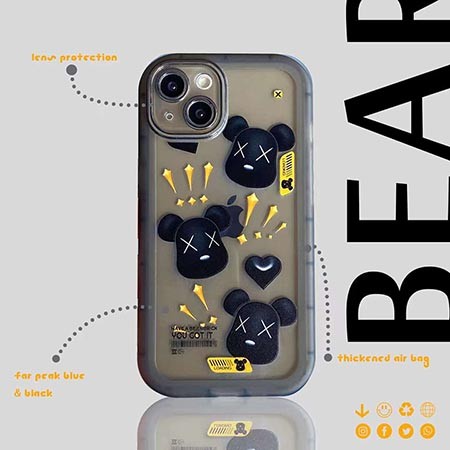 くま アイフォン 13プロマックス Bearbrick カバー