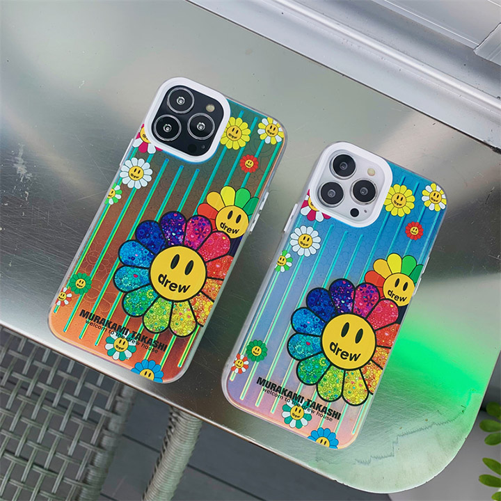 iphone 14プロ murakami sunflower風 携帯ケース 