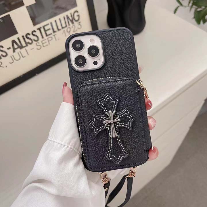 Chrome Hearts アイフォン 13 カバー 背面にカード入れ付き